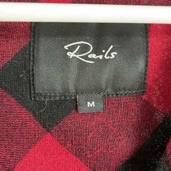 Rails Revolve Red Flannel Half-Button Up, worn once - Picture 4 of 5